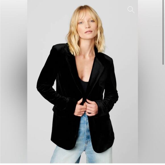 Blank NYC Velvet Black Blazer Sz Small - Picture 1 of 13